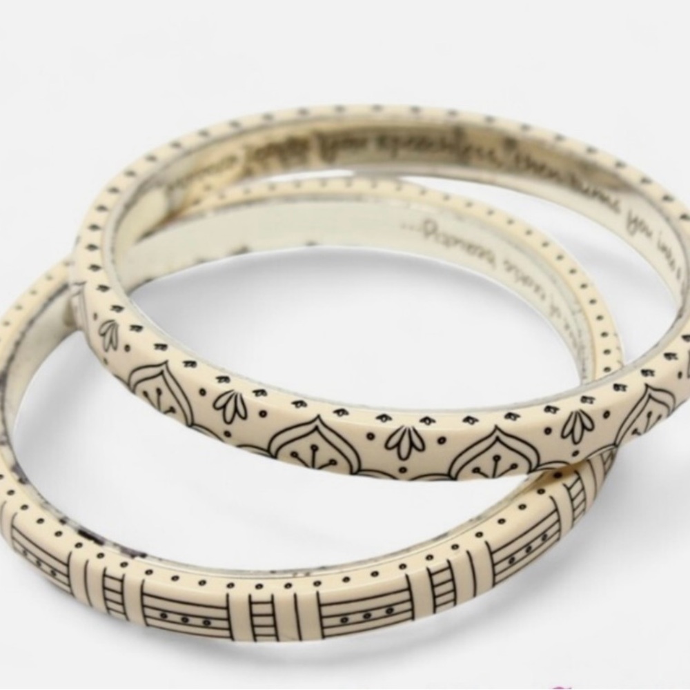 Brighton Cream and Black Patterned Bracelets